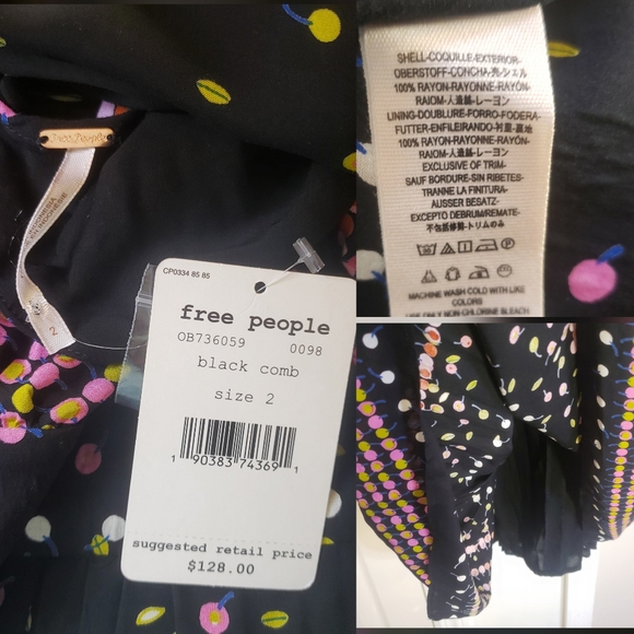 NWT FREE PEOPLE Boho Fit Flare swing mini dress XS - Picture 4 of 13